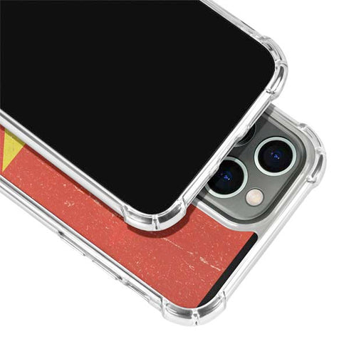 Vietnam Flag Distressed iPhone 15 Pro Clear Case